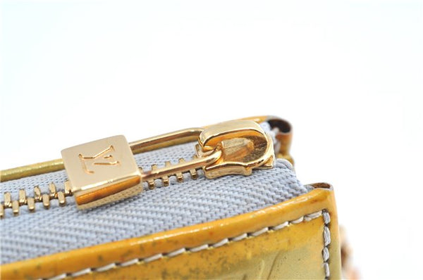 Auth Louis Vuitton Vernis Lexington Hand Bag Pouch Yellow M91056 LV H8617