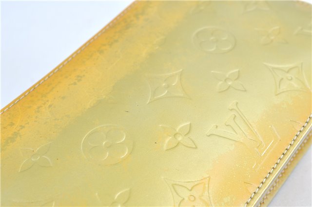 Auth Louis Vuitton Vernis Lexington Hand Bag Pouch Yellow M91056 LV H8617