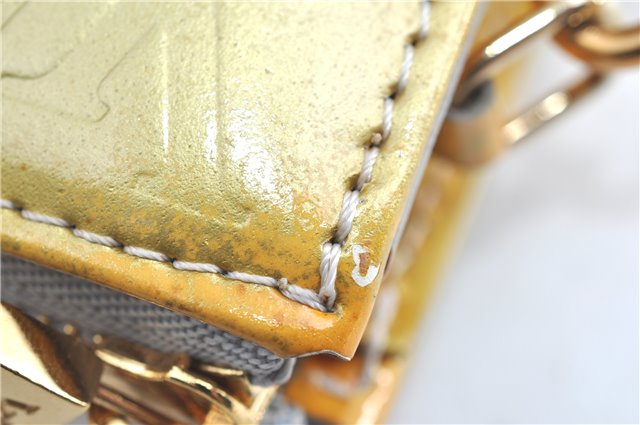 Auth Louis Vuitton Vernis Lexington Hand Bag Pouch Yellow M91056 LV H8617