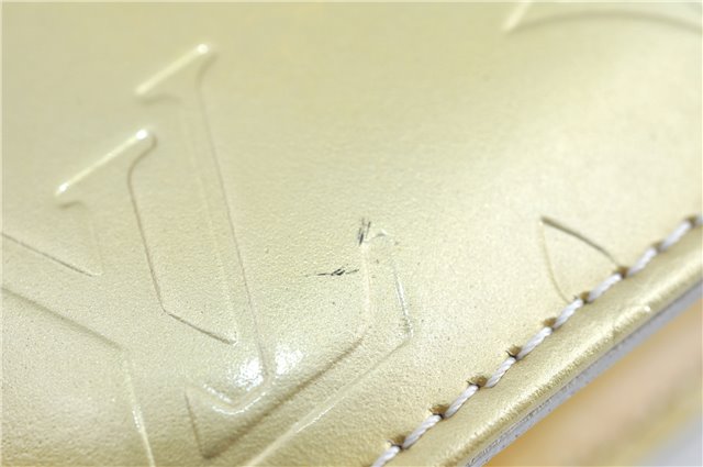 Auth Louis Vuitton Vernis Lexington Hand Bag Pouch Yellow M91056 LV H8617