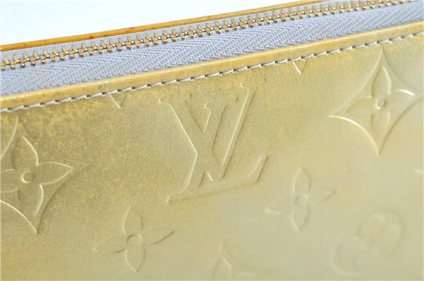 Auth Louis Vuitton Vernis Lexington Hand Bag Pouch Yellow M91056 LV H8617