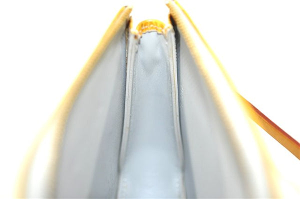 Auth Louis Vuitton Vernis Lexington Hand Bag Pouch Yellow M91056 LV H8617