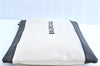 Auth BALENCIAGA Navy Clip L Clutch Bag Canvas Leather 373840 Ivory Black H8630