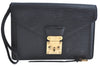 Authentic Louis Vuitton Epi Sellier Dragonne Clutch Bag Black M52612 LV H8645