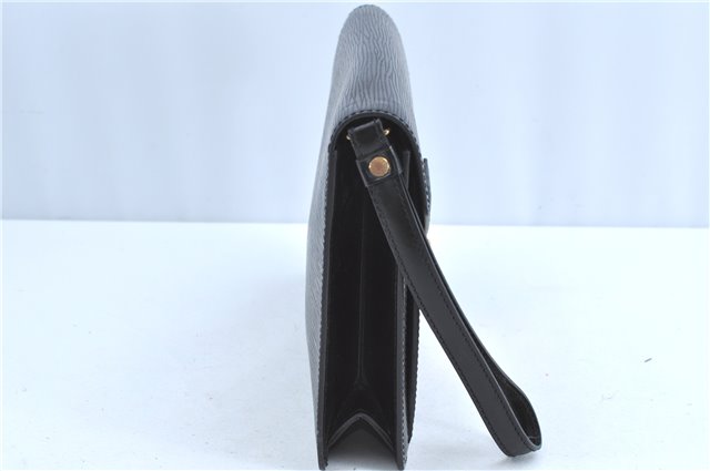 Authentic Louis Vuitton Epi Sellier Dragonne Clutch Bag Black M52612 LV H8645