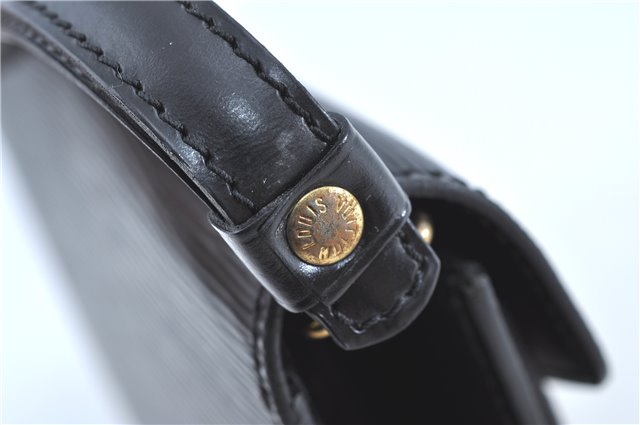 Authentic Louis Vuitton Epi Sellier Dragonne Clutch Bag Black M52612 LV H8645