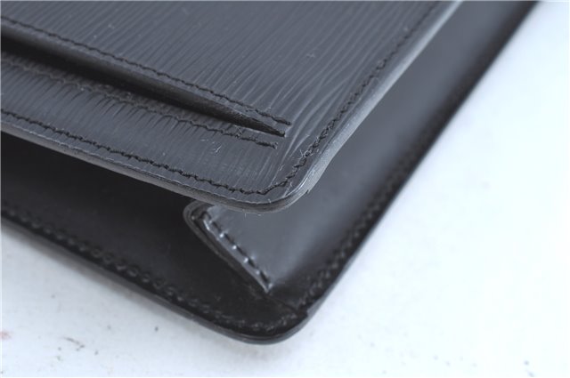 Authentic Louis Vuitton Epi Sellier Dragonne Clutch Bag Black M52612 LV H8645