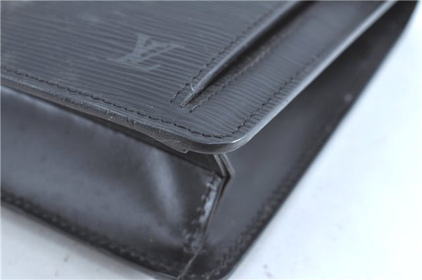 Authentic Louis Vuitton Epi Sellier Dragonne Clutch Bag Black M52612 LV H8645