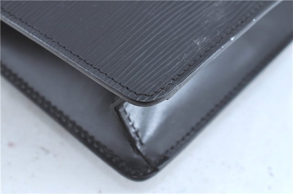 Authentic Louis Vuitton Epi Sellier Dragonne Clutch Bag Black M52612 LV H8645