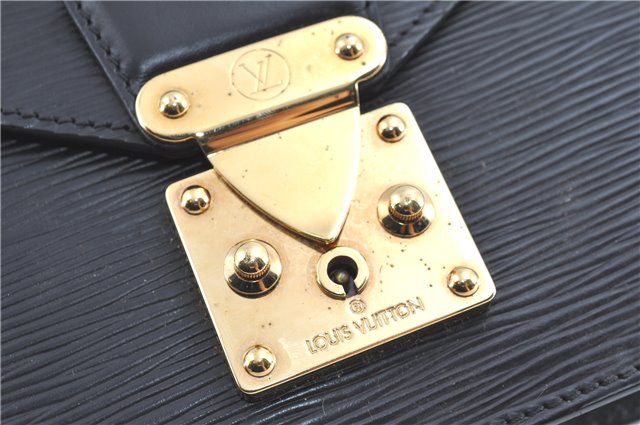 Authentic Louis Vuitton Epi Sellier Dragonne Clutch Bag Black M52612 LV H8645