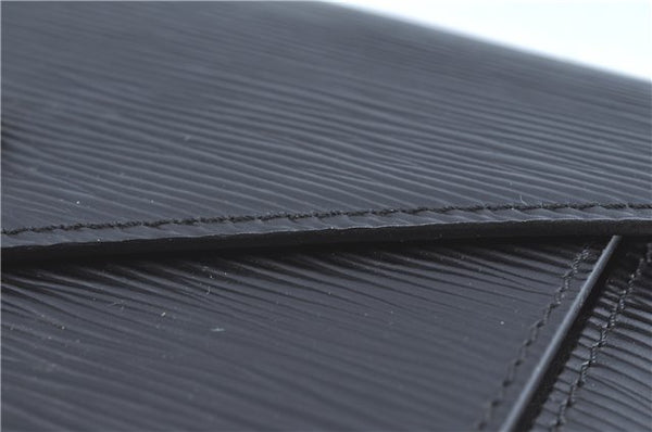 Authentic Louis Vuitton Epi Sellier Dragonne Clutch Bag Black M52612 LV H8645