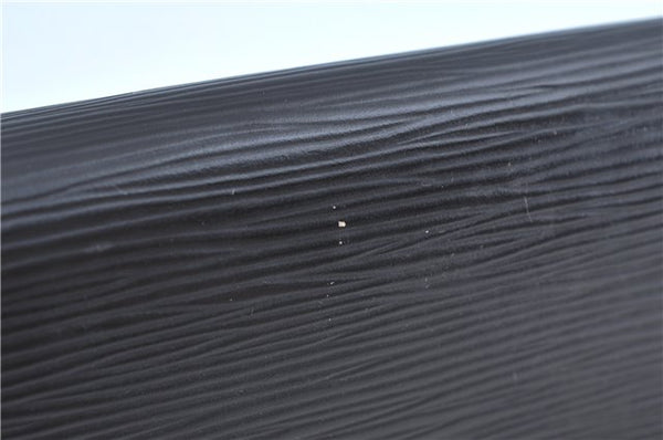 Authentic Louis Vuitton Epi Sellier Dragonne Clutch Bag Black M52612 LV H8645