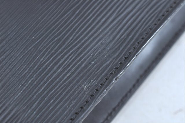 Authentic Louis Vuitton Epi Sellier Dragonne Clutch Bag Black M52612 LV H8645