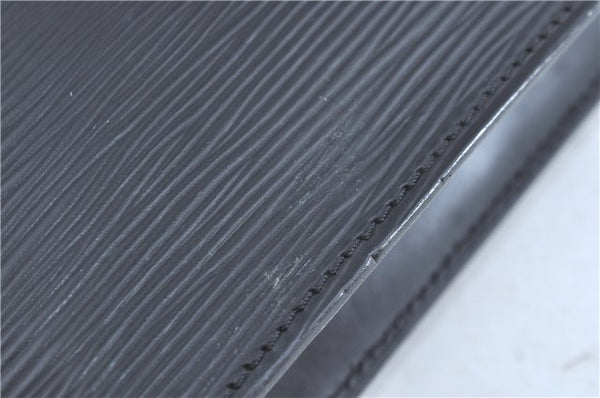 Authentic Louis Vuitton Epi Sellier Dragonne Clutch Bag Black M52612 LV H8645