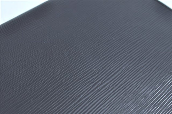 Authentic Louis Vuitton Epi Sellier Dragonne Clutch Bag Black M52612 LV H8645