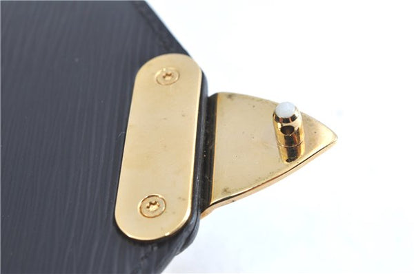 Authentic Louis Vuitton Epi Sellier Dragonne Clutch Bag Black M52612 LV H8645