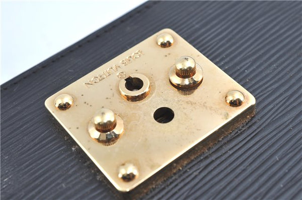 Authentic Louis Vuitton Epi Sellier Dragonne Clutch Bag Black M52612 LV H8645