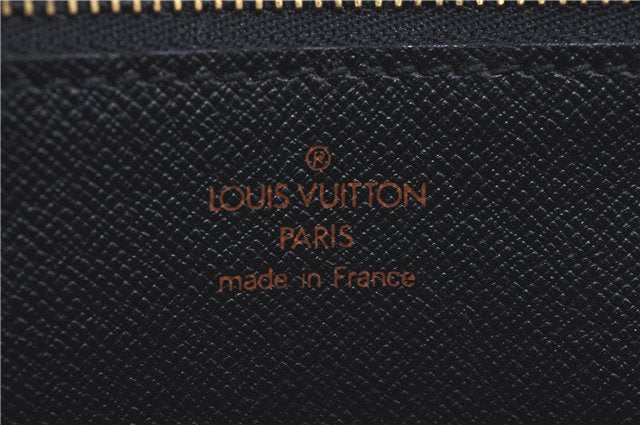 Authentic Louis Vuitton Epi Sellier Dragonne Clutch Bag Black M52612 LV H8645
