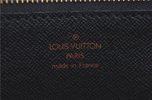 Authentic Louis Vuitton Epi Sellier Dragonne Clutch Bag Black M52612 LV H8645