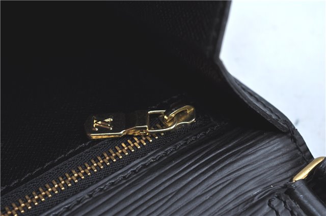 Authentic Louis Vuitton Epi Sellier Dragonne Clutch Bag Black M52612 LV H8645
