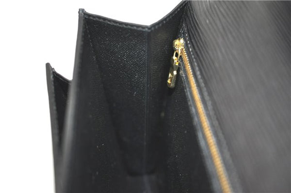 Authentic Louis Vuitton Epi Sellier Dragonne Clutch Bag Black M52612 LV H8645