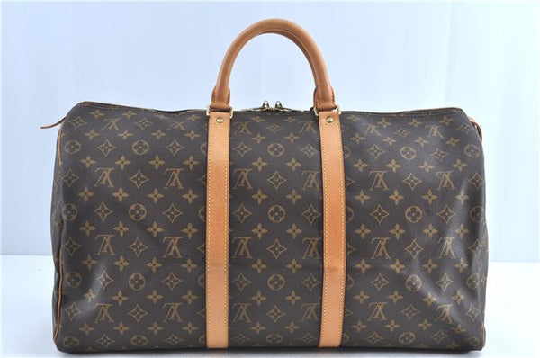 Authentic Louis Vuitton Monogram Keepall 50 Boston Bag M41426 LV H8668