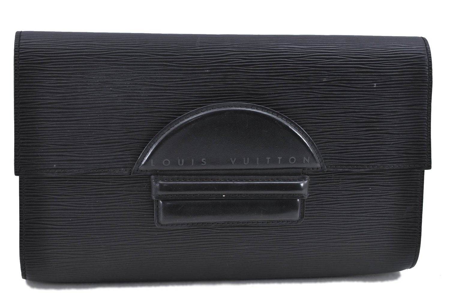 Authentic Louis Vuitton Epi Chaillot Clutch Bag Black M52542 LV H8675