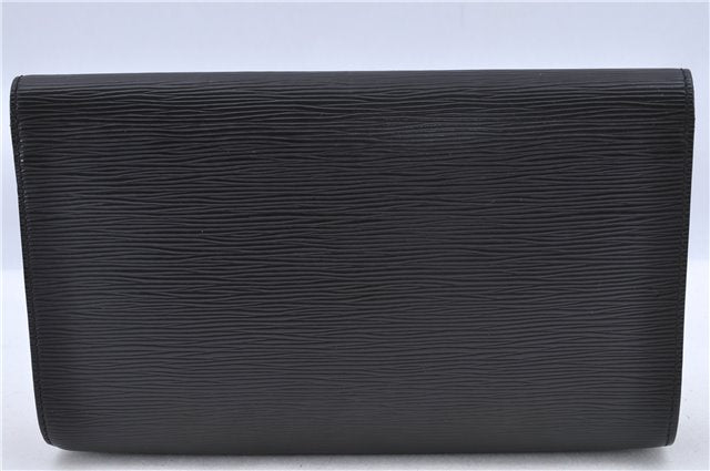 Authentic Louis Vuitton Epi Chaillot Clutch Bag Black M52542 LV H8675