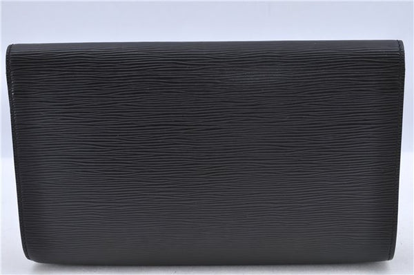 Authentic Louis Vuitton Epi Chaillot Clutch Bag Black M52542 LV H8675