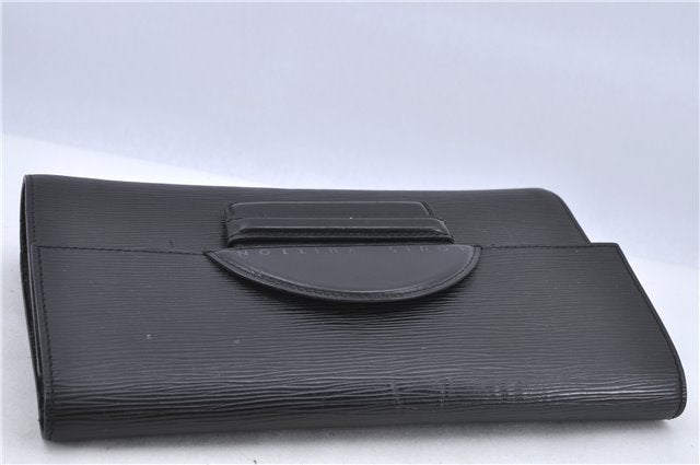 Authentic Louis Vuitton Epi Chaillot Clutch Bag Black M52542 LV H8675