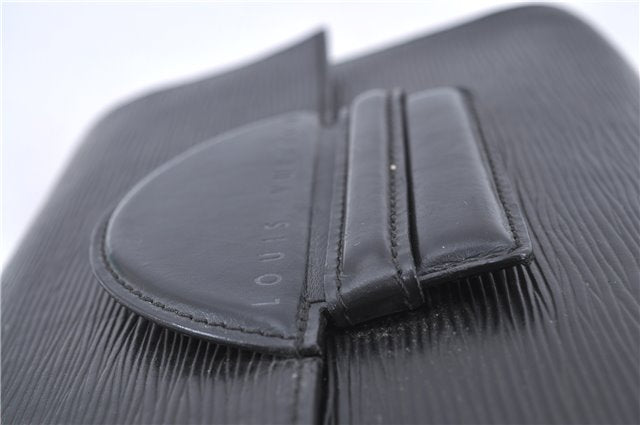 Authentic Louis Vuitton Epi Chaillot Clutch Bag Black M52542 LV H8675
