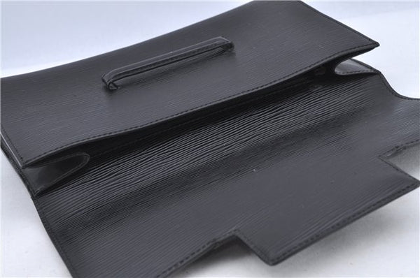 Authentic Louis Vuitton Epi Chaillot Clutch Bag Black M52542 LV H8675