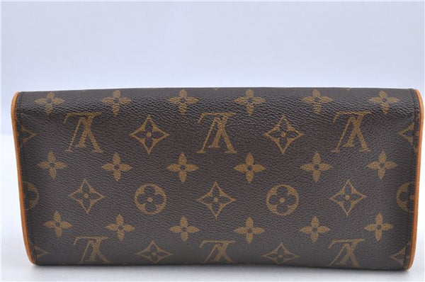 Authentic Louis Vuitton Monogram Pochette Twin GM Shoulder Bag M51852 LV H8677