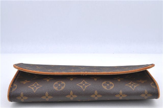 Authentic Louis Vuitton Monogram Pochette Twin GM Shoulder Bag M51852 LV H8677