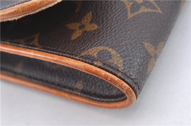 Authentic Louis Vuitton Monogram Pochette Twin GM Shoulder Bag M51852 LV H8677
