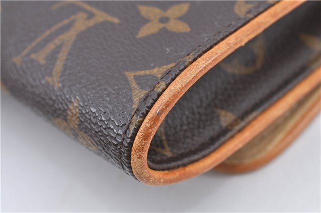 Authentic Louis Vuitton Monogram Pochette Twin GM Shoulder Bag M51852 LV H8677