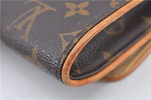 Authentic Louis Vuitton Monogram Pochette Twin GM Shoulder Bag M51852 LV H8677