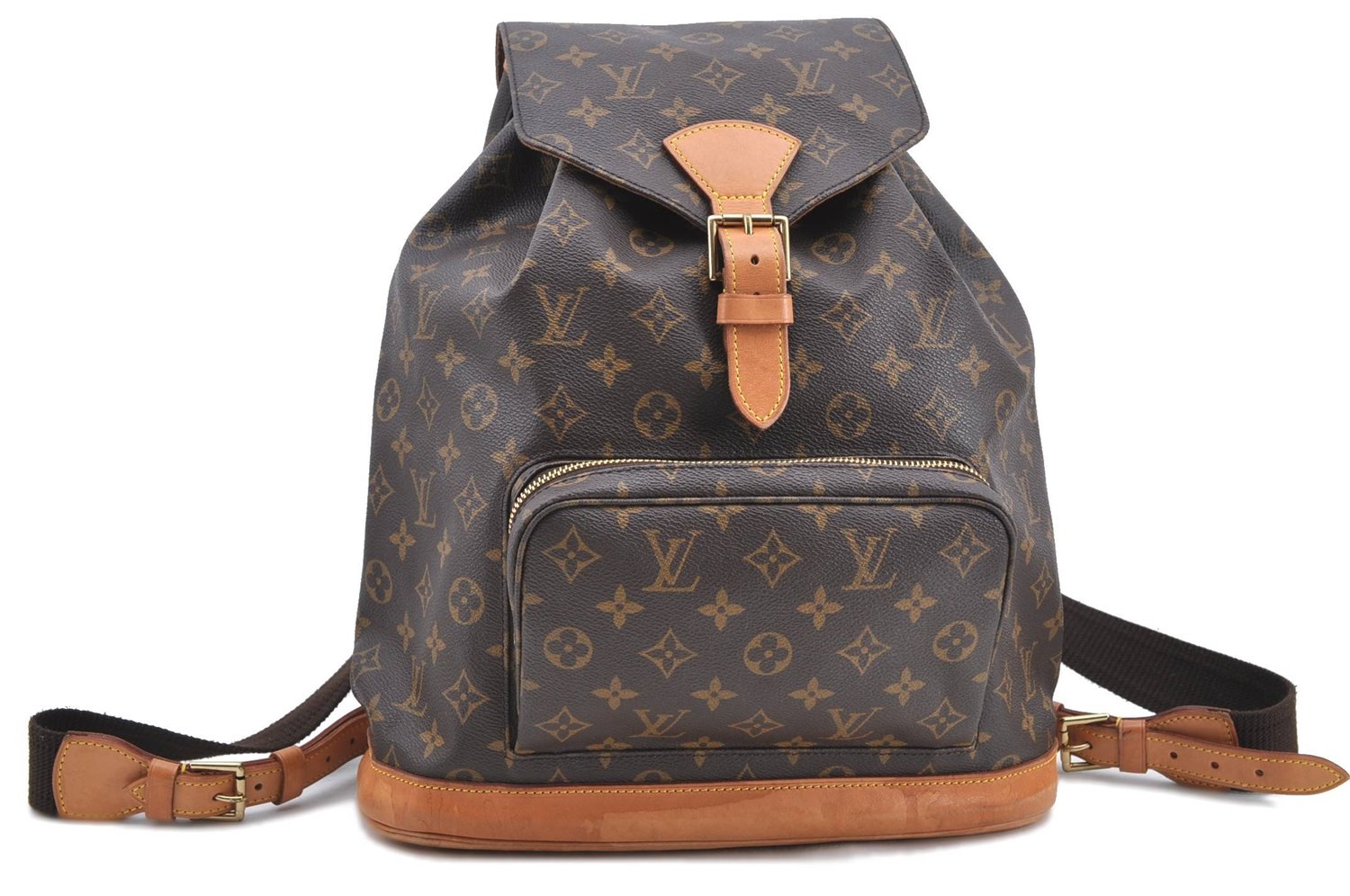 Authentic Louis Vuitton Monogram Montsouris GM Backpack M51135 LV H8680