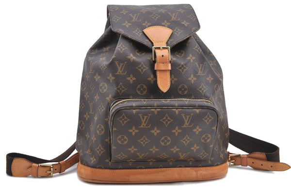 Authentic Louis Vuitton Monogram Montsouris GM Backpack M51135 LV H8680