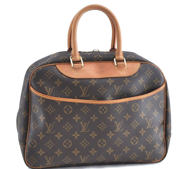 Authentic Louis Vuitton Monogram Deauville Hand Bag M47270 LV H8689