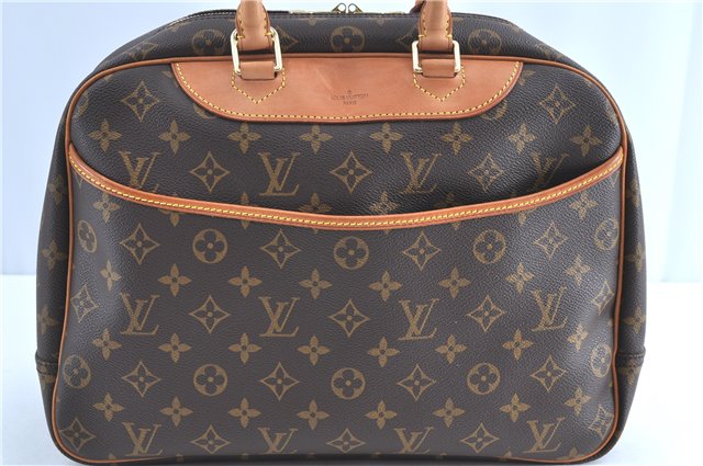 Authentic Louis Vuitton Monogram Deauville Hand Bag M47270 LV H8689