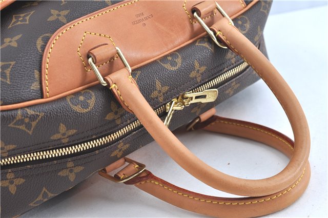 Authentic Louis Vuitton Monogram Deauville Hand Bag M47270 LV H8689