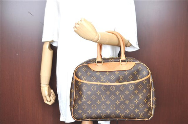 Authentic Louis Vuitton Monogram Deauville Hand Bag M47270 LV H8689