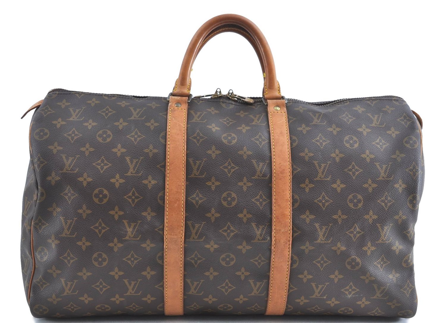 Authentic Louis Vuitton Monogram Keepall 50 Boston Bag M41426 LV H8691