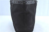 Authentic FENDI Selleria Shoulder Tote Bag Canvas Leather Black H8715