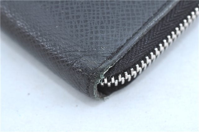 Authentic Louis Vuitton Taiga Zippy Wallet Vertical Long Black M32822 LV H8724