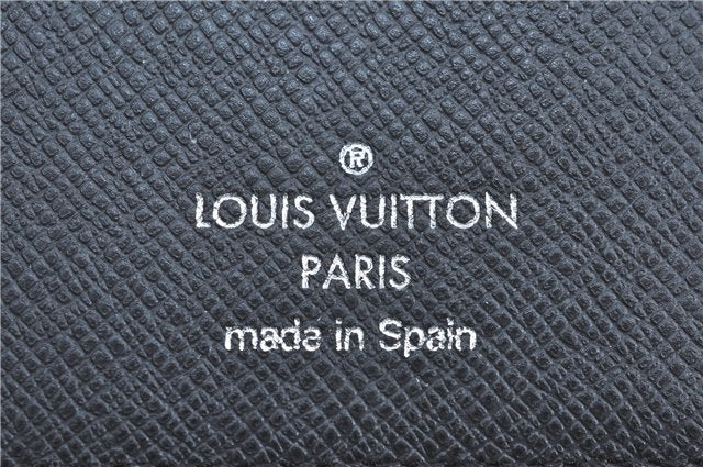 Authentic Louis Vuitton Taiga Zippy Wallet Vertical Long Black M32822 LV H8724