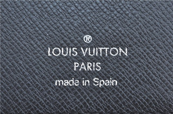 Authentic Louis Vuitton Taiga Zippy Wallet Vertical Long Black M32822 LV H8724