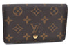 Auth Louis Vuitton Monogram Porte Monnaie Billets Tresor Wallet M61730 LV H8725