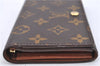 Auth Louis Vuitton Monogram Porte Monnaie Billets Tresor Wallet M61730 LV H8725